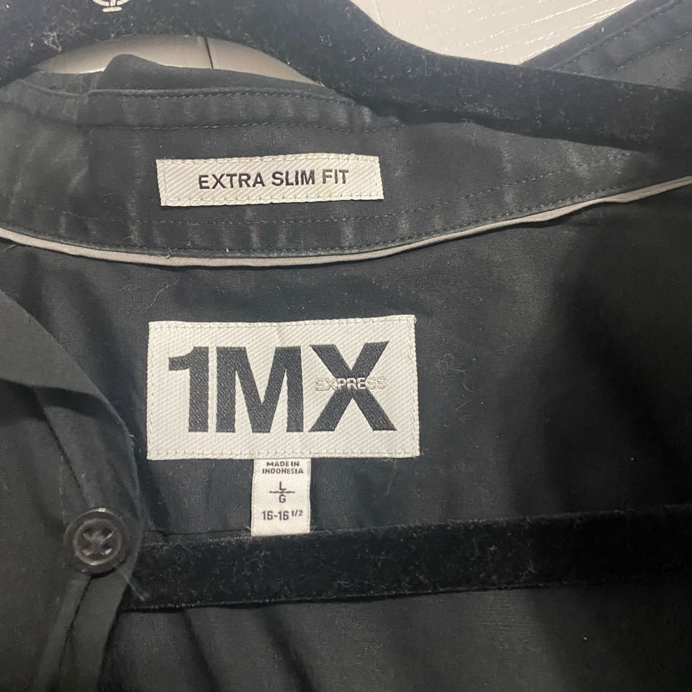 Black Dress shirt. Express Large, extra slim fit.